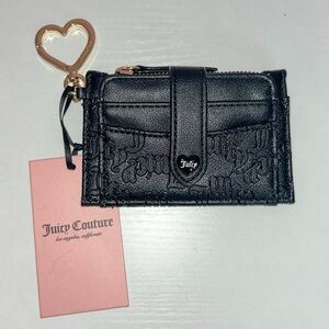 Juicy Couture Heartless Tab Elongated Credit Card Wallet Color: Liquorice.